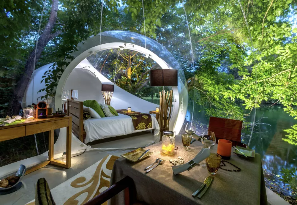 outdoor bubble tent